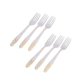 Cake Forks 6 PCS Set- Silver & Gold